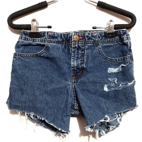 vtg lei dark wash cut off jean shorts size 3 vinta - Picture 4 of 11